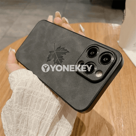 iPhone üçin mat ýüpek deri gorag örtügi, tüsse garşy