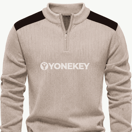 Erkekler üçin ýeňil trikotaž pulower, gündelik ýyly sweatshirt