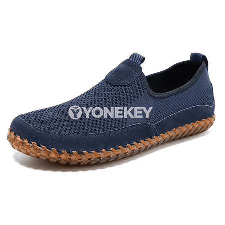 Erkekler üçin ýeňil dem alýan mesh loafer krossowkalar