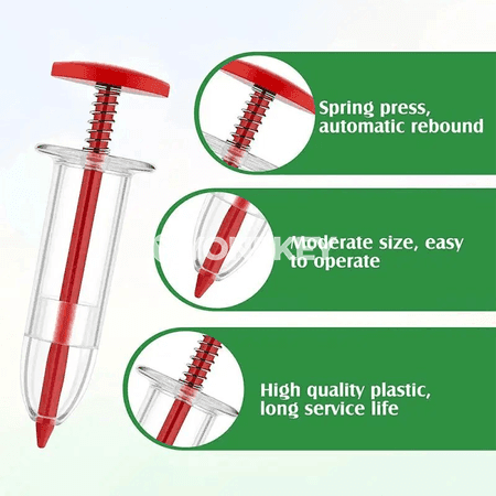 Bagçylyk üçin tohum sepiş enjamy, kiçi ekiji dispenser