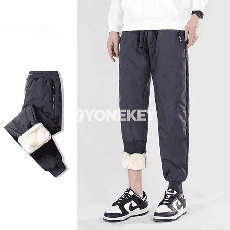 Gyş üçin ýyly fleece erkek sport balaklary, suw geçirmeýän