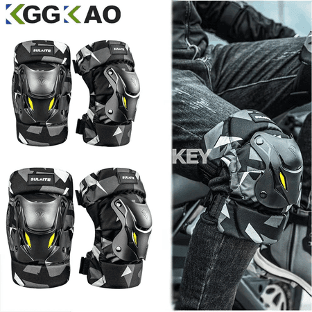 Welosiped we motosport üçin dyz goragçylary, sazlanýan 1 jübüt