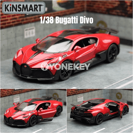 KiNSMART Bugatti Divo 1:38 metal model awtoulag, kolleksiýa üçin