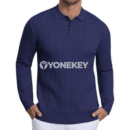 Erkekler üçin ýyly örme switer, uzyn ýeňli, balakly boýun