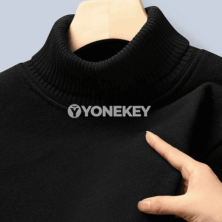 Erkekler üçin ýyly turtlenek sviter, ýumşak fleesli, rahat kesim