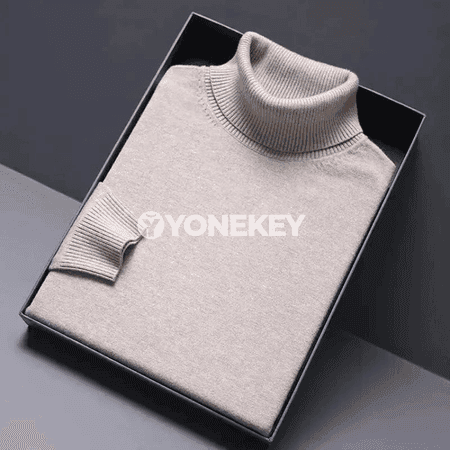 Erkekler üçin ýyly turtlenek switer, ýeňil we rahat gündelik model