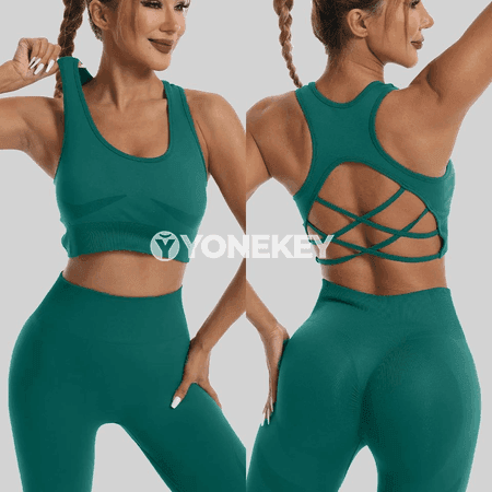 Aýallar üçin ýokary bel bili seamless yoga we fitnes topary