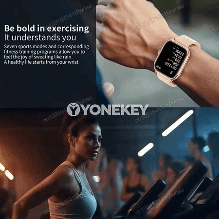 2.01 dýuýmlyk ekranly akylly sagat, sport we fitnes üçin, Bluetooth jaňly