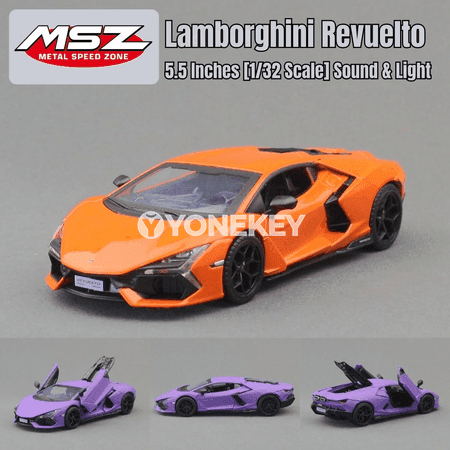 Lamborghini Revuelto 1:32 metal model awtoulag — çagalar üçin sowgat