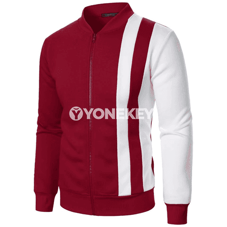 Erkekler üçin döwrebap ziperli sport penjek, ýeňli gündelik blazer