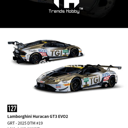 Lamborghini Huracan GT3 EVO2 1:64 diecast metal awtoulag modeli