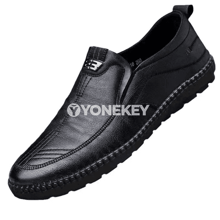 Erkekler üçin gündelik slip-on deri loafer aýakgaplar, rahat we ýeňil