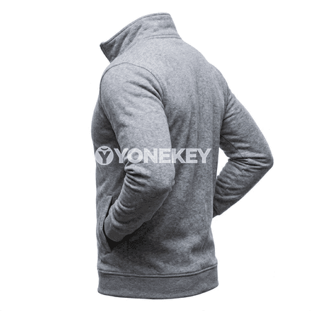 Erkekler üçin fermuarly sport jaket — ýeňil, ýyly, uzyn ýeňli