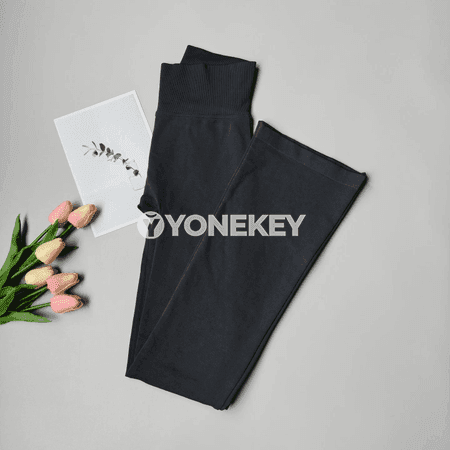 Zenanlar üçin ýokary billi giň balažak sport legginsleri