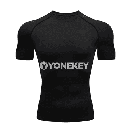 Erkekler üçin ýeňsiz sport maýkasy, çalt guradyjy fitnes futbolkasy
