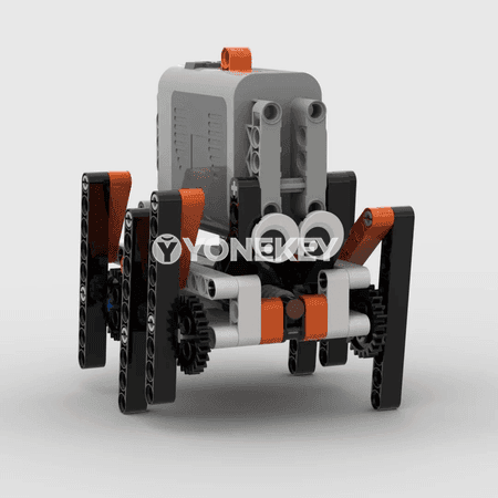 6 aýakly robot gurluşyk bloklary, tehniki motor bölekleri, DIY model