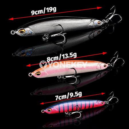 Suwa çökýän Pencil Lure balyk tutuş emeli, 9.5g/13.5g/19g