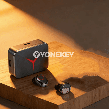 TWS simsiz Bluetooth nauşnikler, mikrofonly, sport üçin