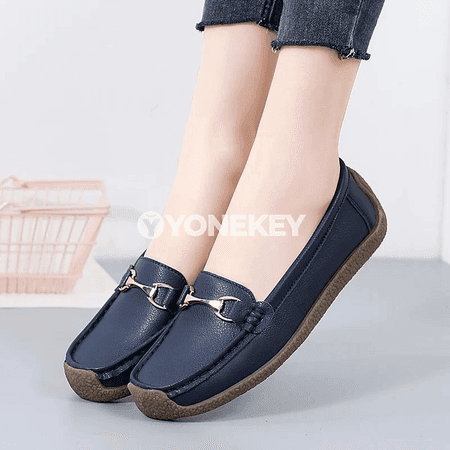 Zenanlar üçin ýeňil deri mokasinler, slip-on rahat aýakgaplar, 35-43