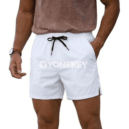 Erkekler üçin ýeňil sport şortik, çalt gurajak ýazky model