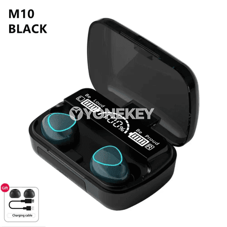 M10 TWS simsiz Bluetooth nauşnik, suwdan goragly, sport üçin