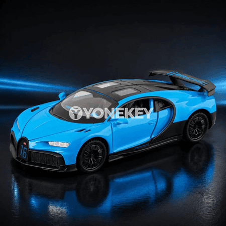 1:32 Bugatti Chiron GT metal sport awtoulag modeli, sesli we ýagtylykly