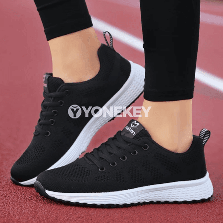 Zenanlar üçin sport aýakgaplar, ýeňil platformaly, dem alyjy mesh