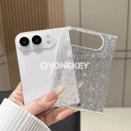 iPhone Duo üçin ýylpyldawuk, ýumşak silikon gorag örtügi
