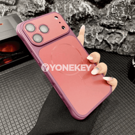 iPhone üçin magnitli mat gara gapak, zarba garşy lens goragly