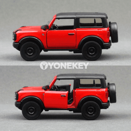 Ford Bronco 2023 metal model awtoulag 1:36, çekip goýberilýän