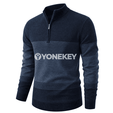 Erkekler üçin zip boýunly gündelik switer, S-XXL