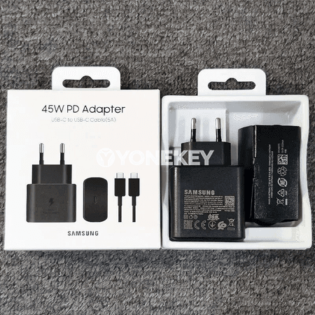 Samsung üçin 45W PD çalt zarýad beriji adapter, Type-C