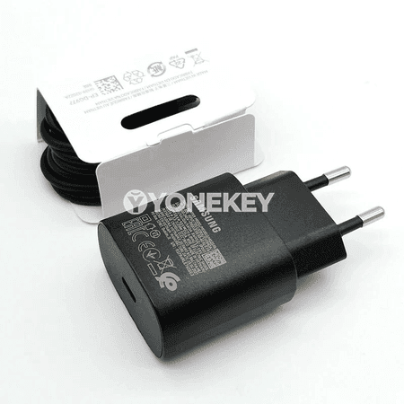 Samsung 25W çalt zarýad beriji adapter, Galaxy üçin Type-C kabel bilen