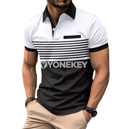 Erkekler üçin ýeňil, dem alýan polo futbolkasy