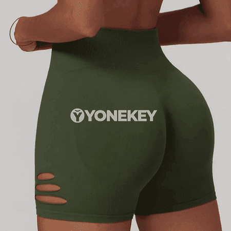 Aýallar üçin ýokary bili sport şortik — dartgynly, rahat, şekil beriji