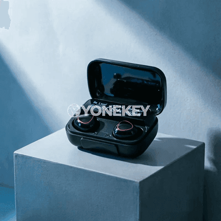 Bluetooth M10 simsiz nauşnik, LED displeýli, mikrofonly