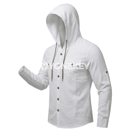 Erkekler üçin ýeňil kapýuşonly koton hoodie, gündelik we sport görnüş
