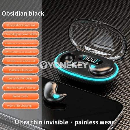 X55 TWS mini simsiz Bluetooth nauşnik, IPX5, ses azaldyşly