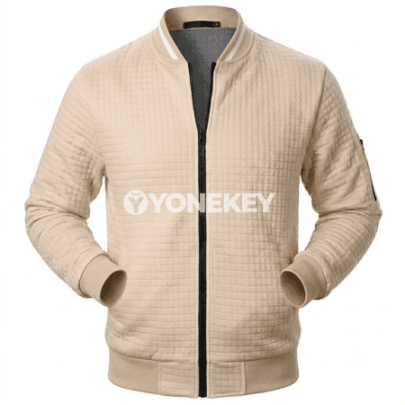 Erkekler üçin güýz-gyş sport zipli jaket, ýeňil gündelik sweatshirt