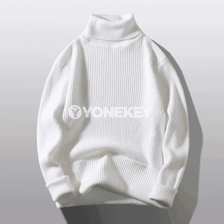 Erkekler üçin ýyly boýy ýokary switer, güýz-gyş üçin turtlenek