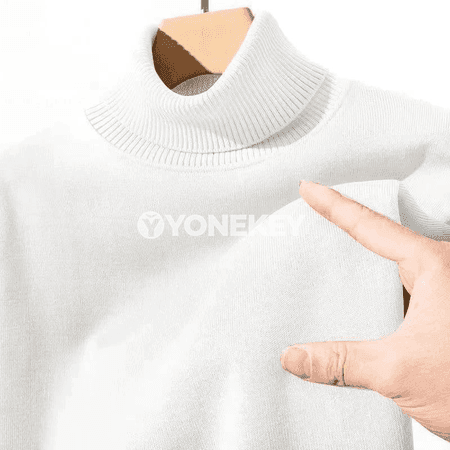 Erkekler üçin rahat turtlenek örme switer, güýz-gyş üçin