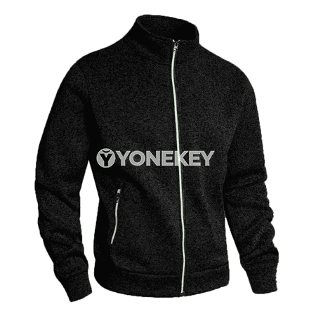 Erkekler üçin ýyly fermuarly gündelik jaket, sport görnüşli daşky geýim