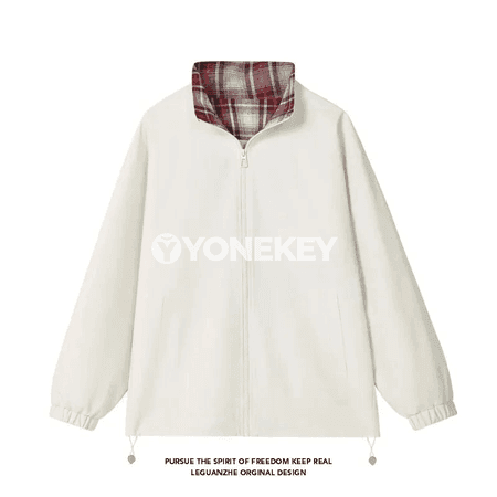Erkekler üçin ýaz-gyş ziply ýeňil gök jaket, gündelik