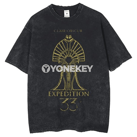 Clair Obscur Expedition 33 retro pagta futbolka, oýun muşdaklary üçin