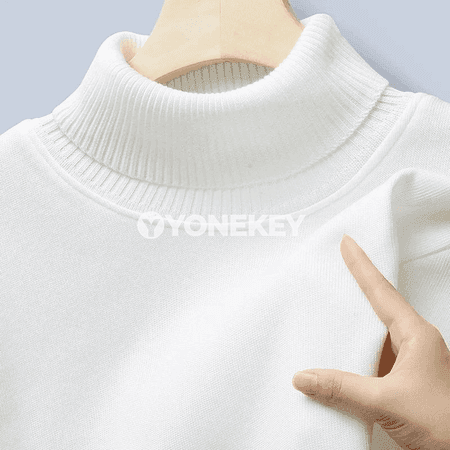 Erkekler üçin ýyly turtlenek sviter, ýumşak fleesli, rahat kesim