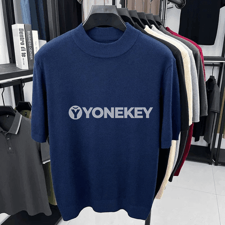 Erkekler üçin ýumşak, uzynlygy golaý boýunly gysga ýeňli köýnek