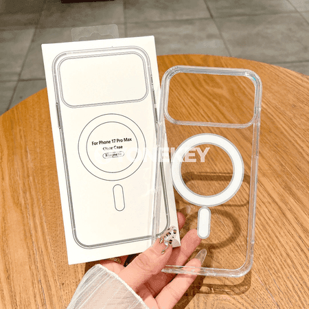 Magsafe üçin magnitli açyk iPhone gaby, arka gorag örtügi
