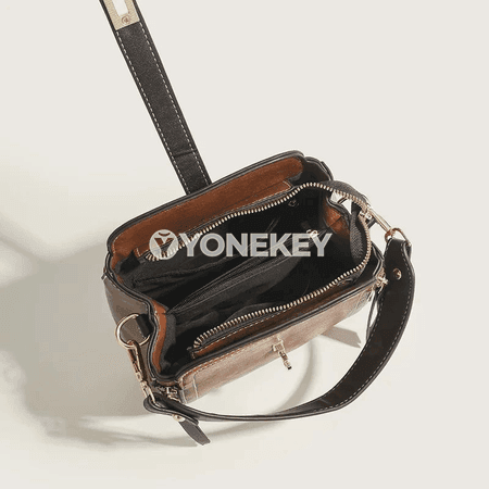Zenanlar üçin PU deri elsumkasy, vintage stil, egin we çapraz