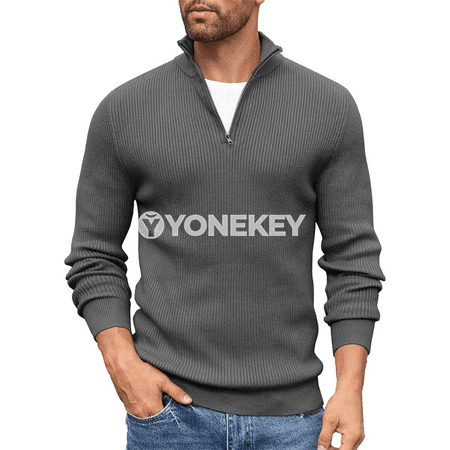 Erkekler üçin ýyly zipli turtleneck köýnek, gyş üçin ýeňil jumper