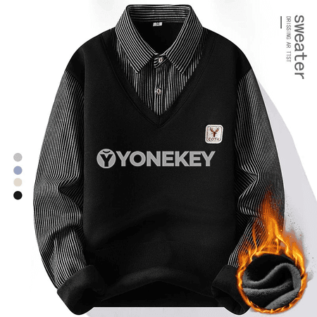 Erkekler üçin ýyly polo köýnek, uzyn ýeňli, gündelik we rahat stil